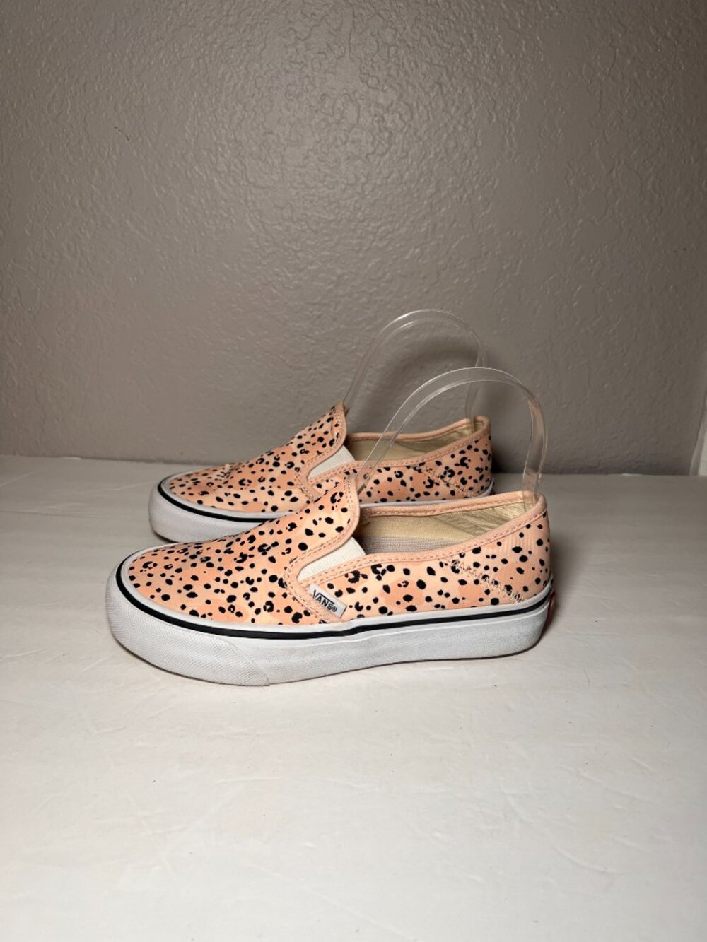 Vans Women Size 5.5 Ultracush Leila Hurst Peach Cheetah Print Sneakers Slip On - Picture 6 of 11